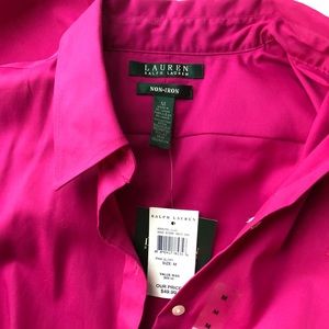 NWT Lauren Ralph Lauren No-Iron Button Down